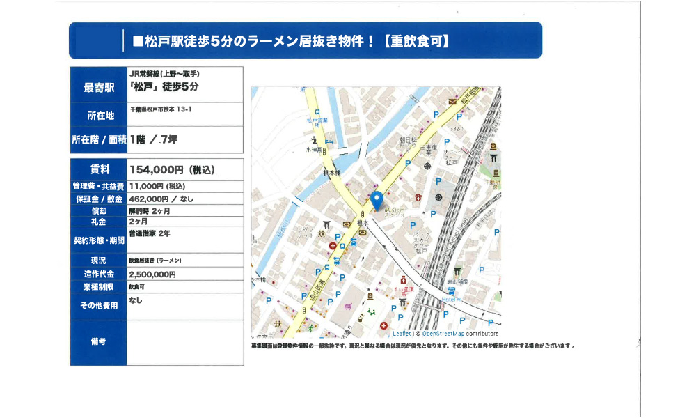 千葉県松戸市根本13-1JR常磐線 松戸 徒歩5分の物件情報