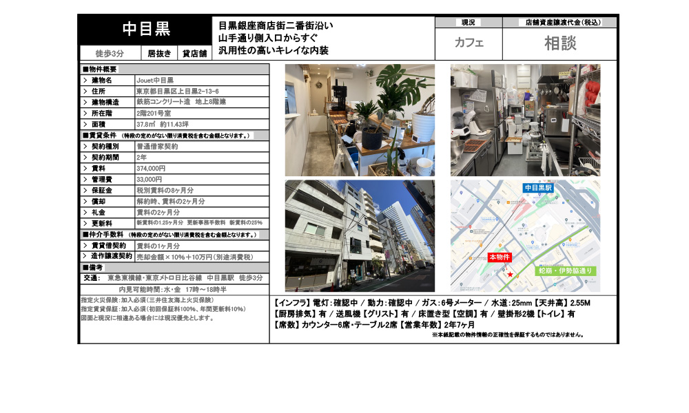 東京都目黒区上目黒2-13-6東急東横線・東京メトロ日比谷線　中目黒駅　徒歩3分の物件情報