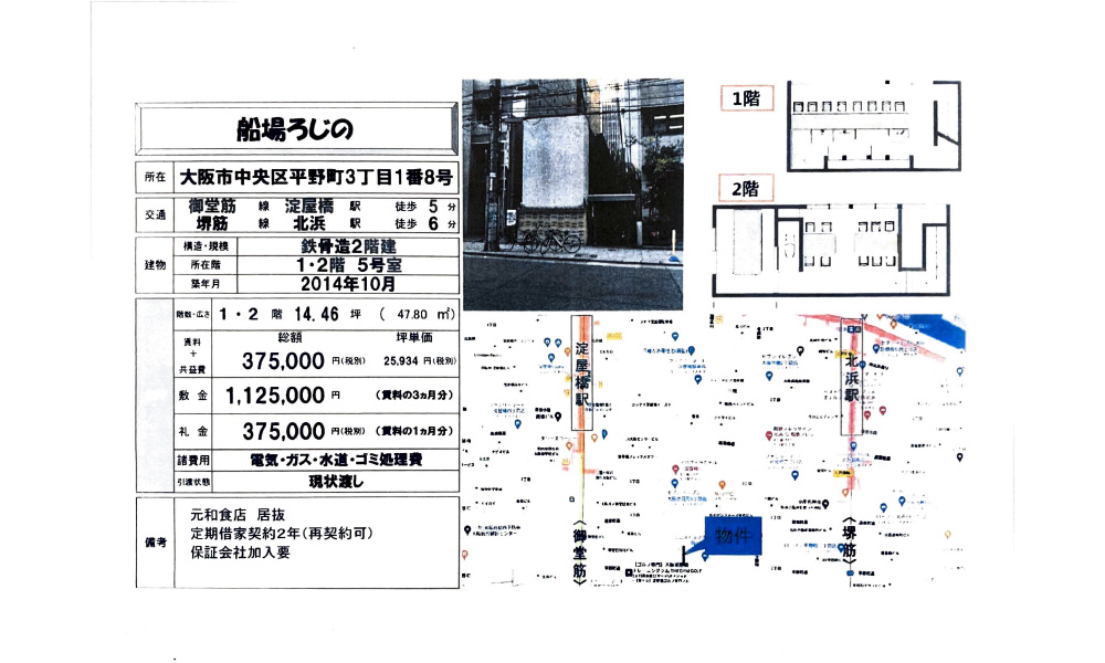 大阪府大阪市中央区平野町3丁目1-8淀屋橋　徒歩5分の物件情報