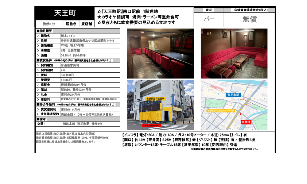 神奈川県横浜市保土ヶ谷区岩間町1-7-3相鉄本線  天王町駅  徒歩1分の物件情報