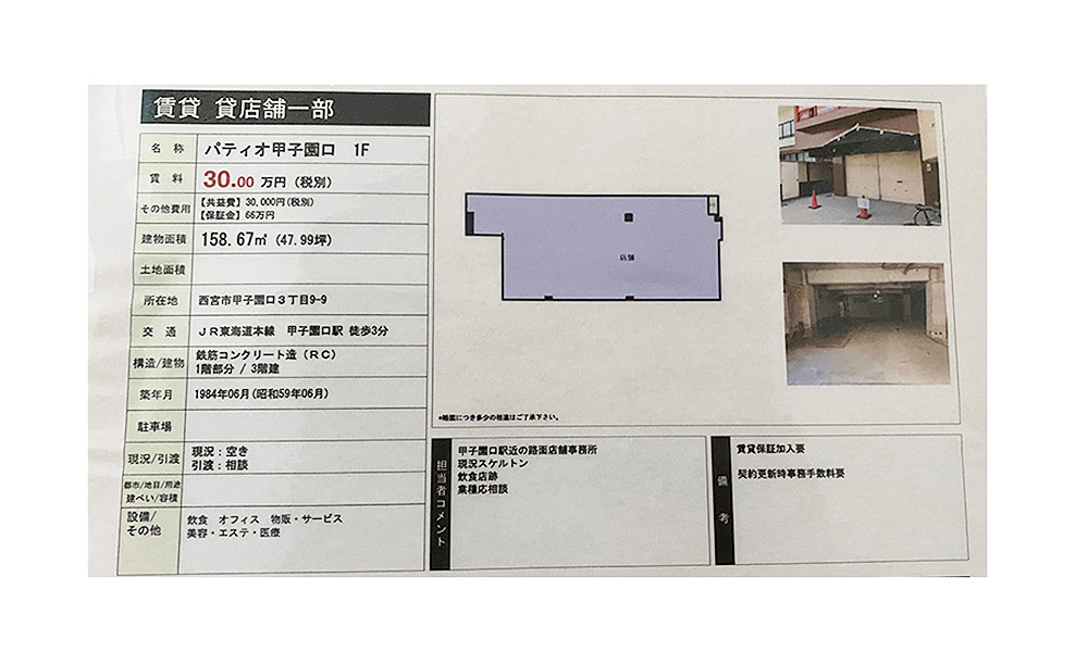 兵庫県西宮市甲子園口３ｰ9ｰ9甲子園口駅　徒歩３分の物件情報