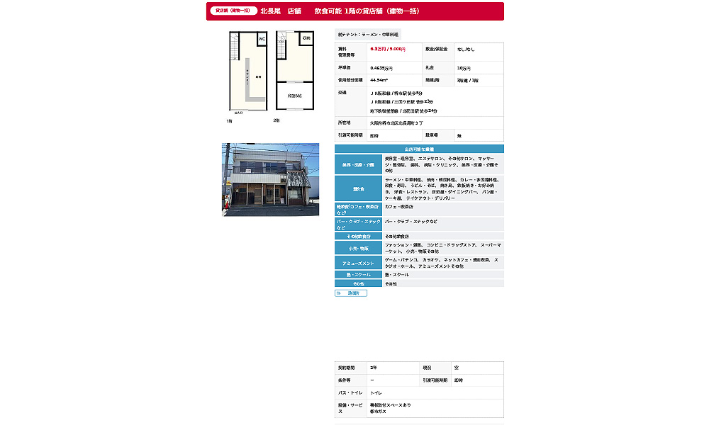 大阪府堺市北区北長尾町３丁ＪＲ阪和線 / 堺市駅 徒歩5分の物件情報