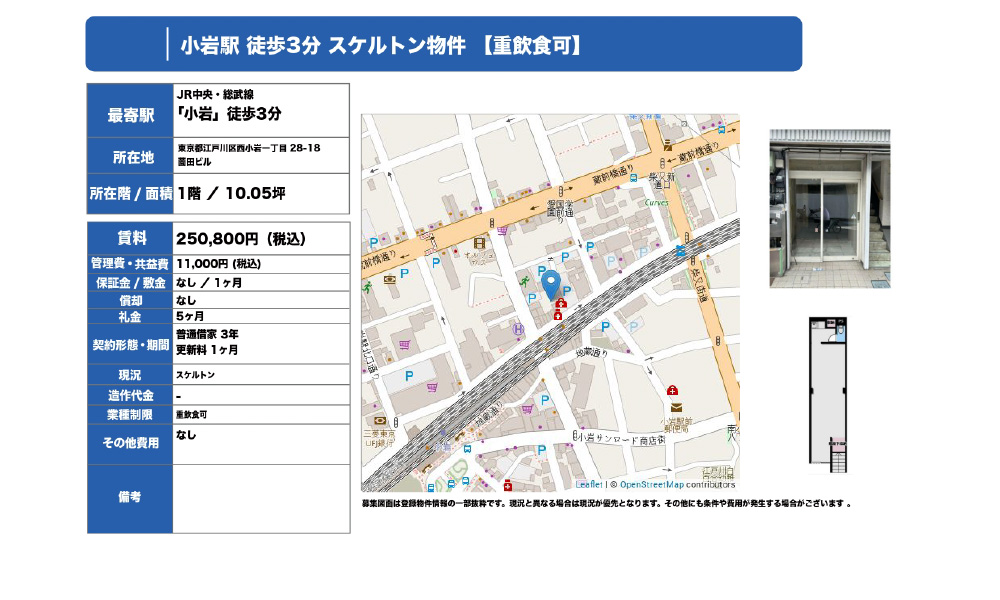 東京都江戸川区西小岩1-28-18JR中央・総武線 小岩 徒歩3分の物件情報