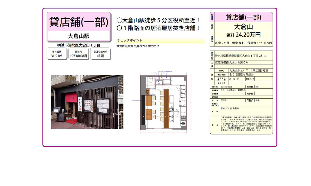 神奈川県横浜市港北区大倉山1-28-11東急東横線　大倉山　徒歩5分の物件情報