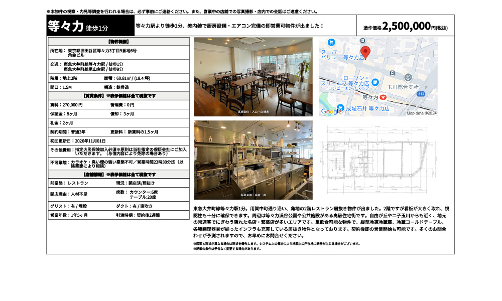 東京都世田谷区等々力3丁目9番地6号東急大井町線等々力駅 / 徒歩1分 東急大井町線尾山台駅 / 徒歩9分の物件情報