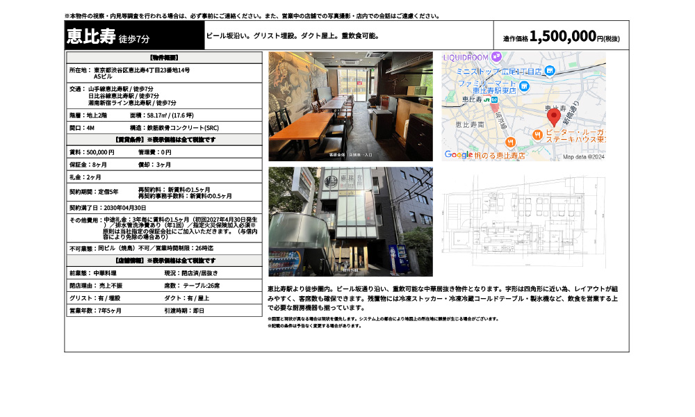 東京都渋谷区恵比寿4丁目23番地14号山手線恵比寿駅 / 徒歩7分 日比谷線恵比寿駅 / 徒歩7分 湘南新宿ライン恵比寿駅 / 徒歩7分の物件情報