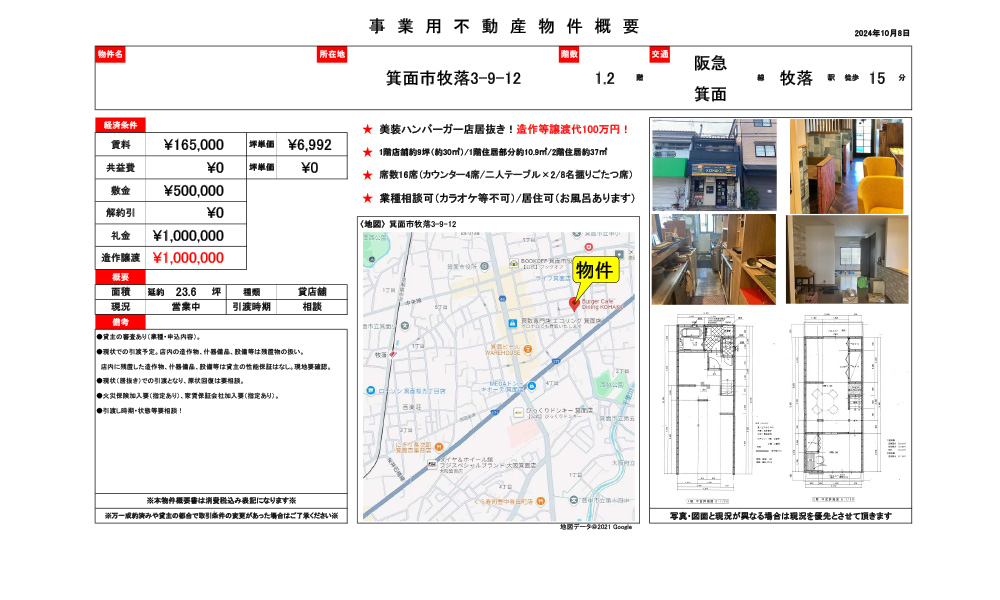 大阪府箕面市牧落3-9-12牧落駅徒歩15分の物件情報