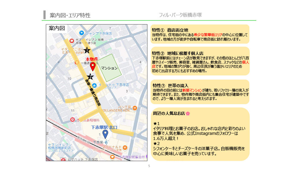 東京都板橋区赤塚二丁目9番14号①東武東上線「下赤塚駅」北口 徒歩2分、 ②東京メトロ有楽町線・副都心線「地下鉄赤塚駅」出入口1 徒歩5分の物件情報の物件画像6