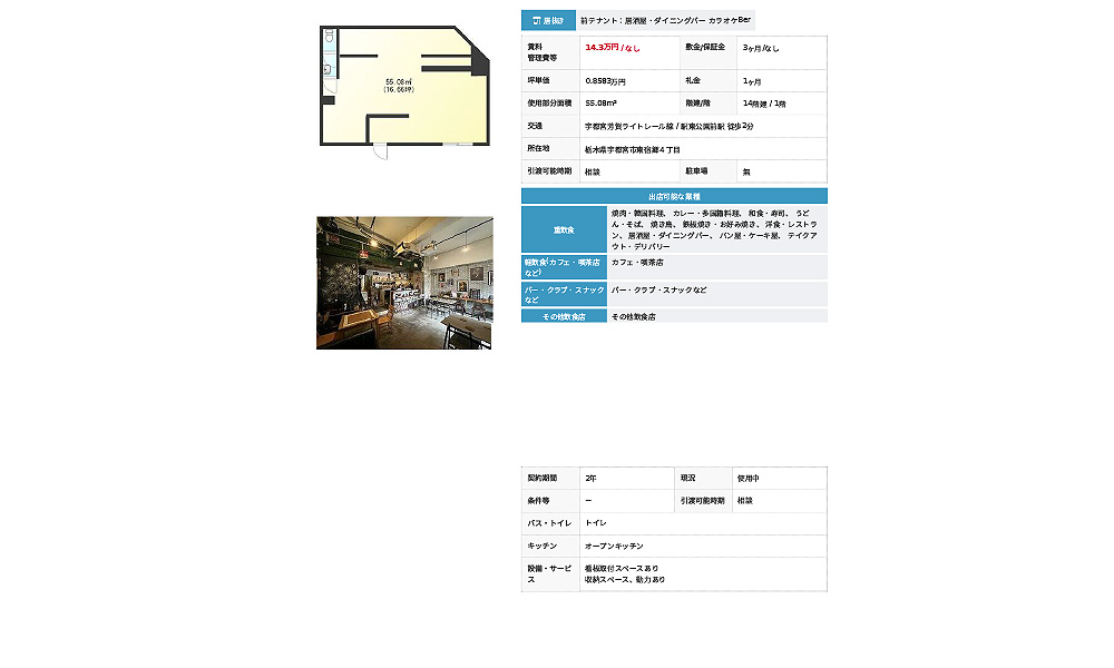 栃木県宇都宮市東宿郷の物件情報
