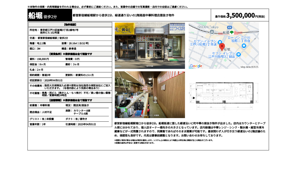 東京都江戸川区船堀3丁目2番地7号都営新宿線船堀駅 / 徒歩2分の物件情報