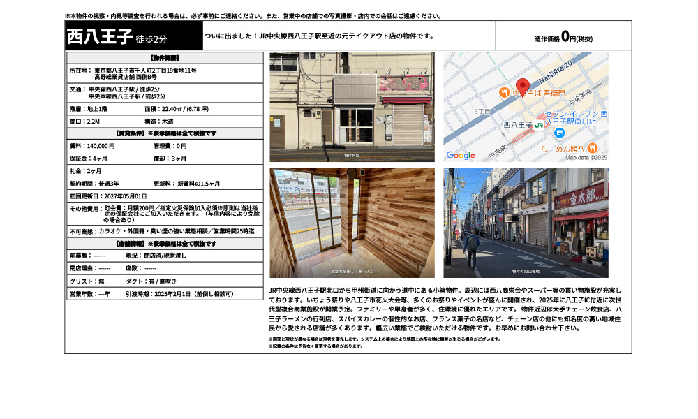 東京都八王子市千人町2丁目19番地11号中央線西八王子駅 / 徒歩2分 中央本線西八王子駅 / 徒歩2分の物件情報