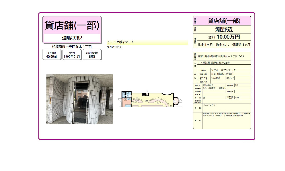 神奈川県相模原市中央区並木1-7-25JR横浜線　淵野辺駅　徒歩21分の物件情報