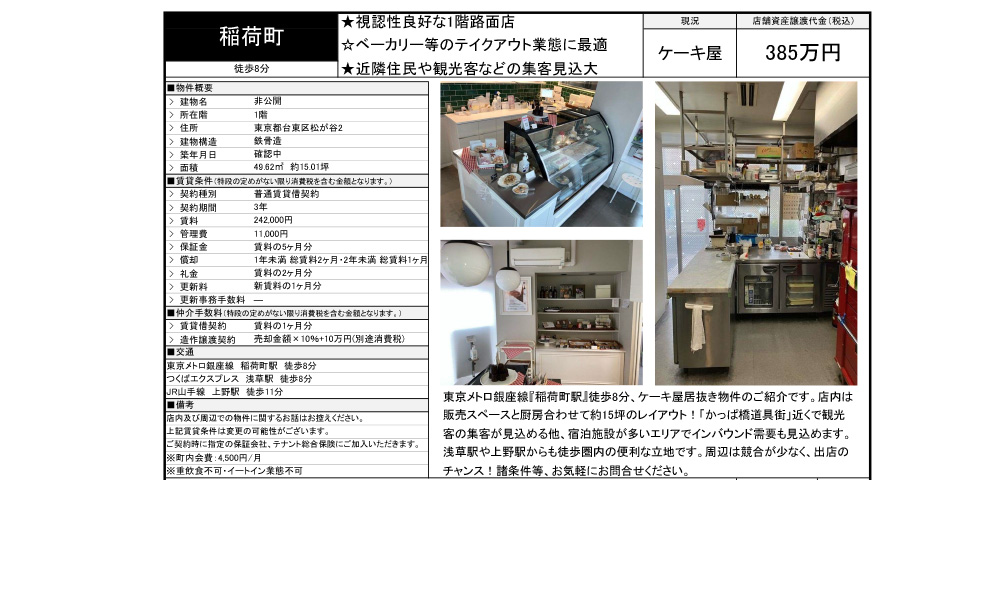 東京都台東区松が谷2東京メトロ銀座線稲荷町駅の物件情報