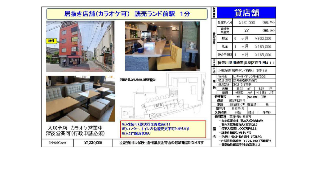 神奈川県 川崎市多摩区西生田4丁目1-1小田急小田原線  読売ランド前駅  徒歩 1 分の物件情報
