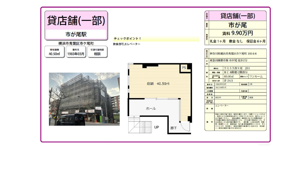 神奈川県横浜市青葉区市ヶ尾町1054-6東急田園都市線　市ヶ尾徒歩2分の物件情報