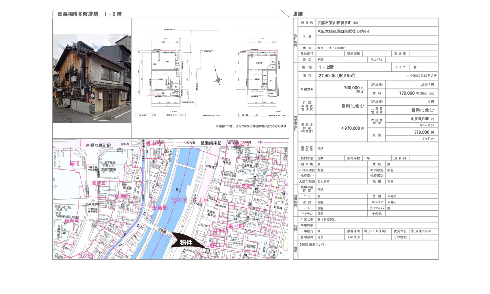 京都府京都市東山区博多町109京阪本線祇園四条杜甫4分の物件情報