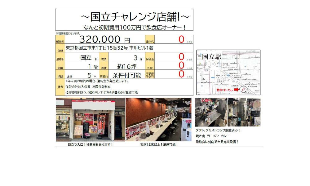 東京都国立市東1丁目15-32JR中央線『国立駅』から徒歩3分の物件情報