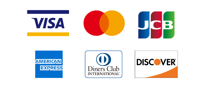 クレジットカード決済 visa Mastercard JCB AmericanExpress DinersClub Discover